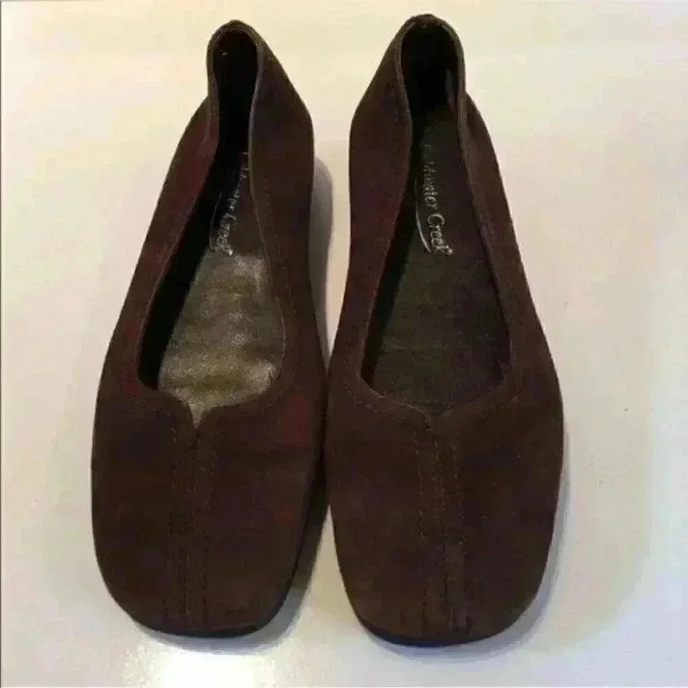 New Coldwater Creek Flats Size 6.5 Brown Suede
